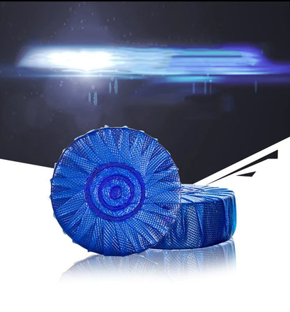 10Pcs Blue Automatic Toilet Cleaner Stain Remover Tabs Tablet Flush Tank