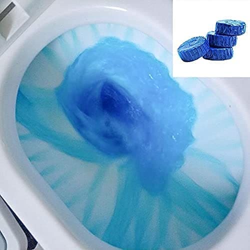 10Pcs Blue Automatic Toilet Cleaner Stain Remover Tabs Tablet Flush Tank