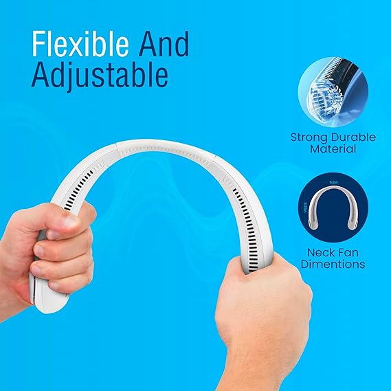Portable Neck Fan -3 Speed Rechargeable Bladeless Neck Cooler