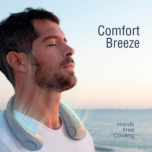 Portable Neck Fan -3 Speed Rechargeable Bladeless Neck Cooler